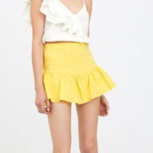 Zara Drop Waist Yellow Skirt